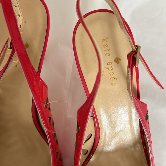 Kate Spade Jacey Powder Patent Leather Pink Slingback Heels - Picture 10 of 13